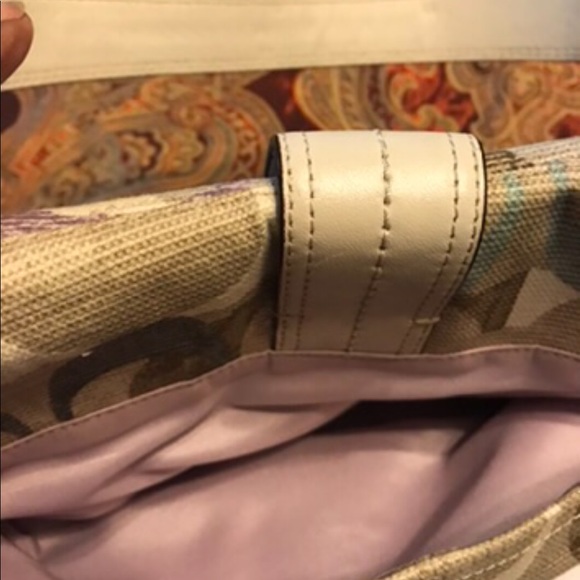 Coach multicolor logo purse/handbag - Picture 6 of 8